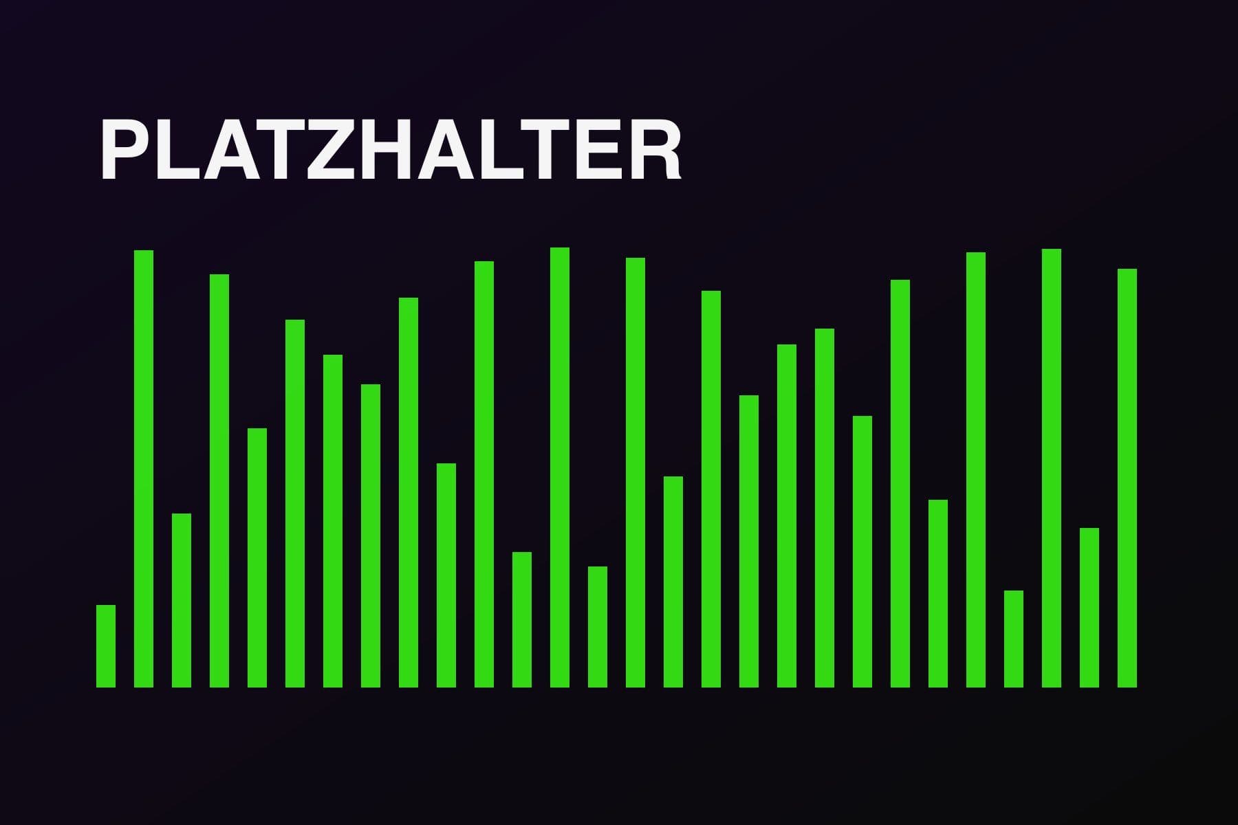 Platzhalter-Cover: Neon-Equalizer auf violettem Verlauf