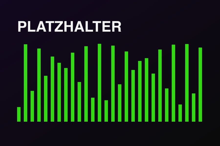 Platzhalter-Cover: Neon-Equalizer auf violettem Verlauf