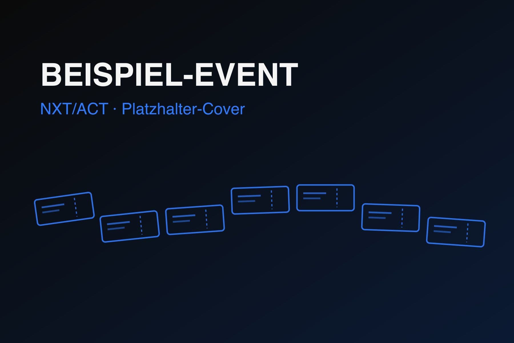 Platzhalter-Cover: Ticketstreifen auf dunklem Verlauf